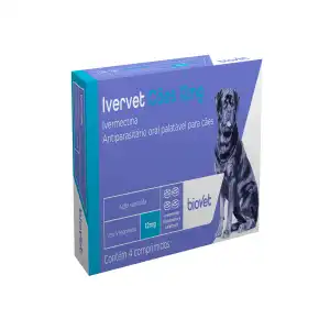 IVERVET 12MG CAES ATE 60 KG 4 COMP. (IVERMECTINA)