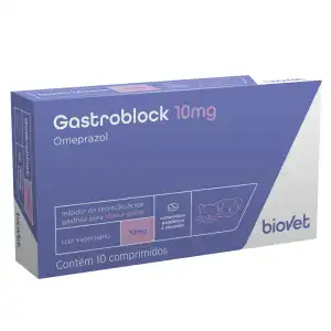GASTROBLOCK 10MG CAES E GATOS 10 COMP. (OMEPRAZOL)