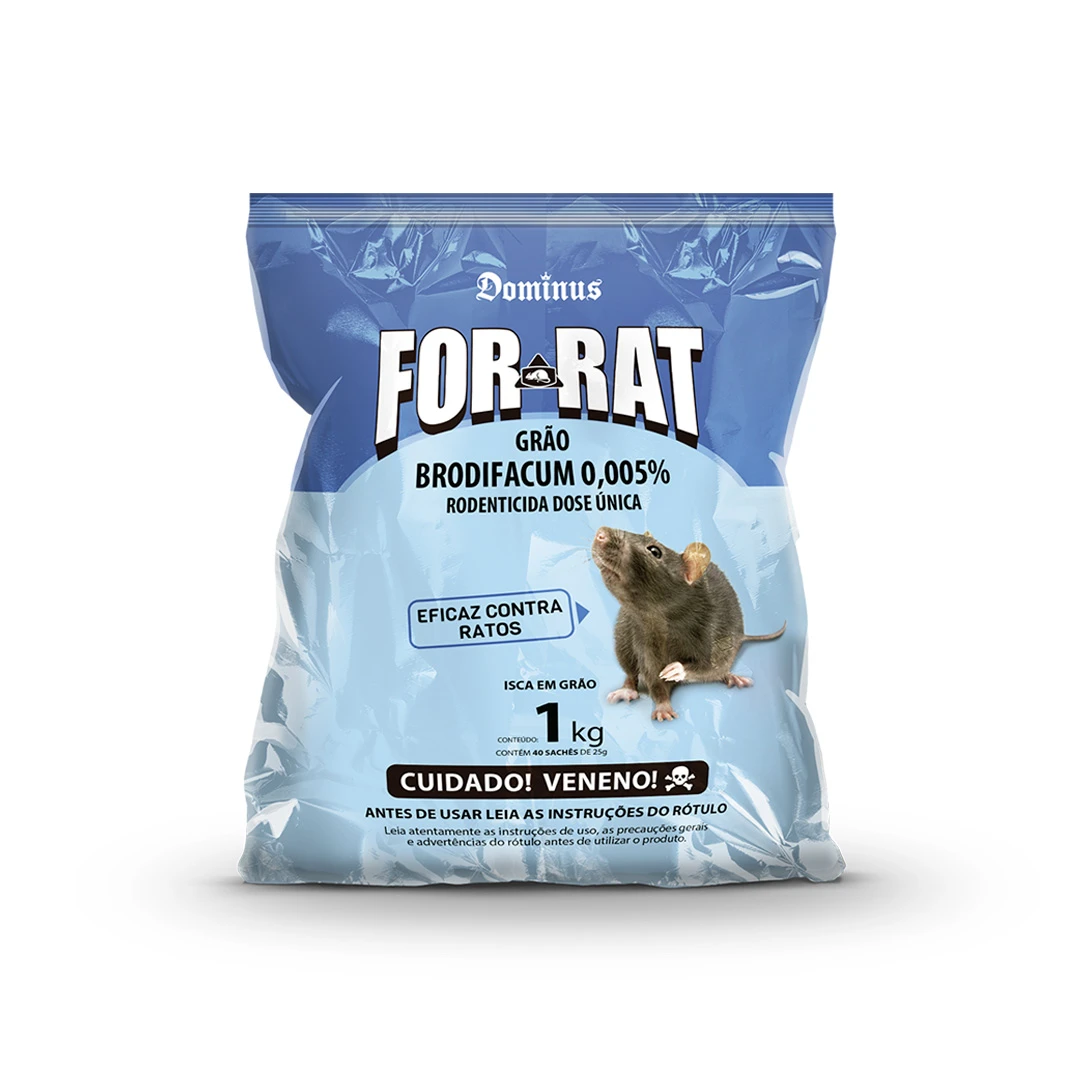 RATICIDA FOR RAT GRAO GIRASSOL 40 SACHES DE 25 GR 1 KG (brodifacum)