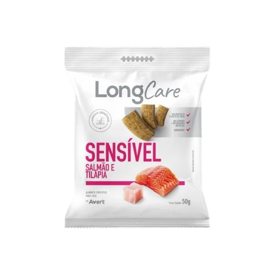 LONGCARE SALM E TILAP 50G X 12 PETISCO NATURAL