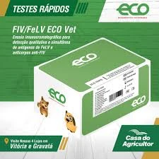 TESTE LEUCEMIA/ IMUNODEFICIENCIA  FIV/FELV ECO VET KIT C/ 05 (GATO)