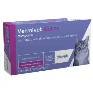 VERMIVET GATOS 300 MG 04 COMP
