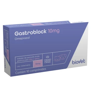 GASTROBLOCK 10MG CAES E GATOS 10 COMP. (OMEPRAZOL)