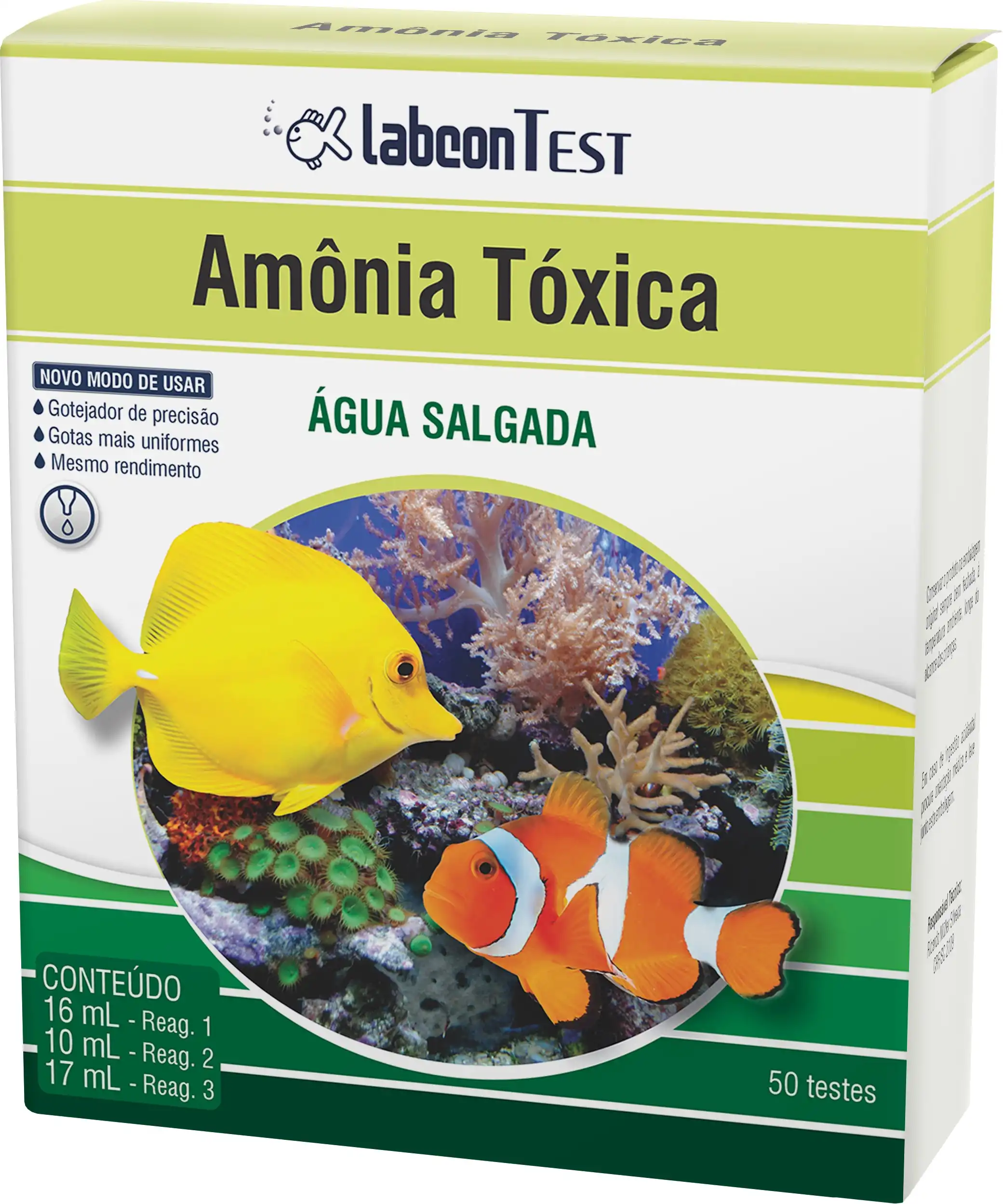 TESTKIT AGUA - LABCON TEST AMONIA TOXICA - AGUA SALGADA 
