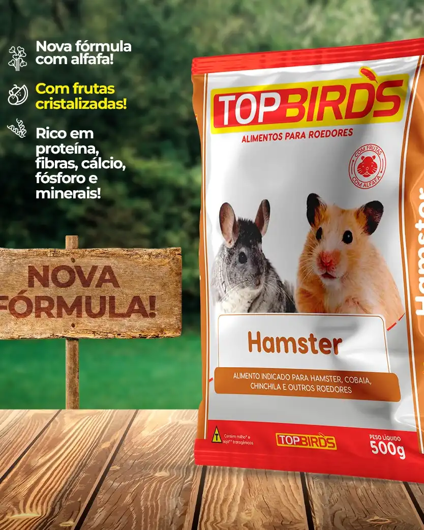 HAMSTER RAÇAO TOP BIRDS 500 GR