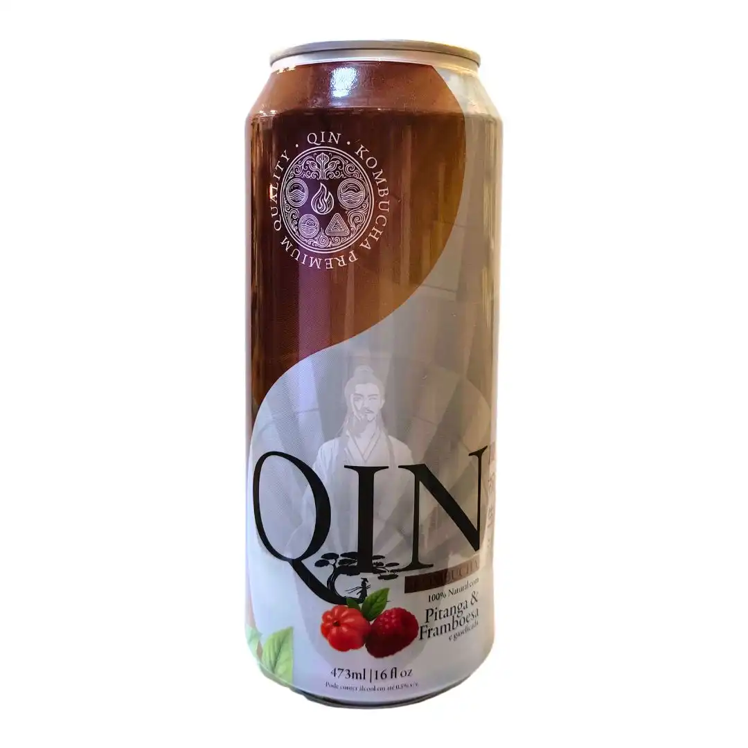 KOMBUCHA QIN PITANGA E FRAMBOESA LATA 473ML