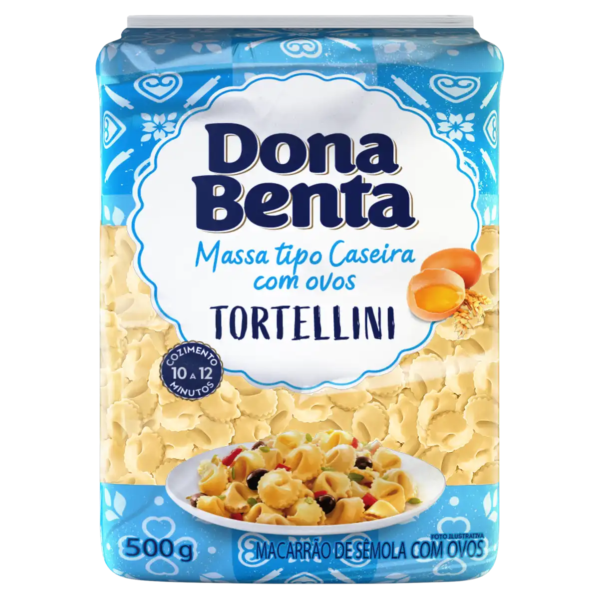 Macarrão de Sêmola com Ovos Caseiro Tortellini Dona Benta Pacote 500g