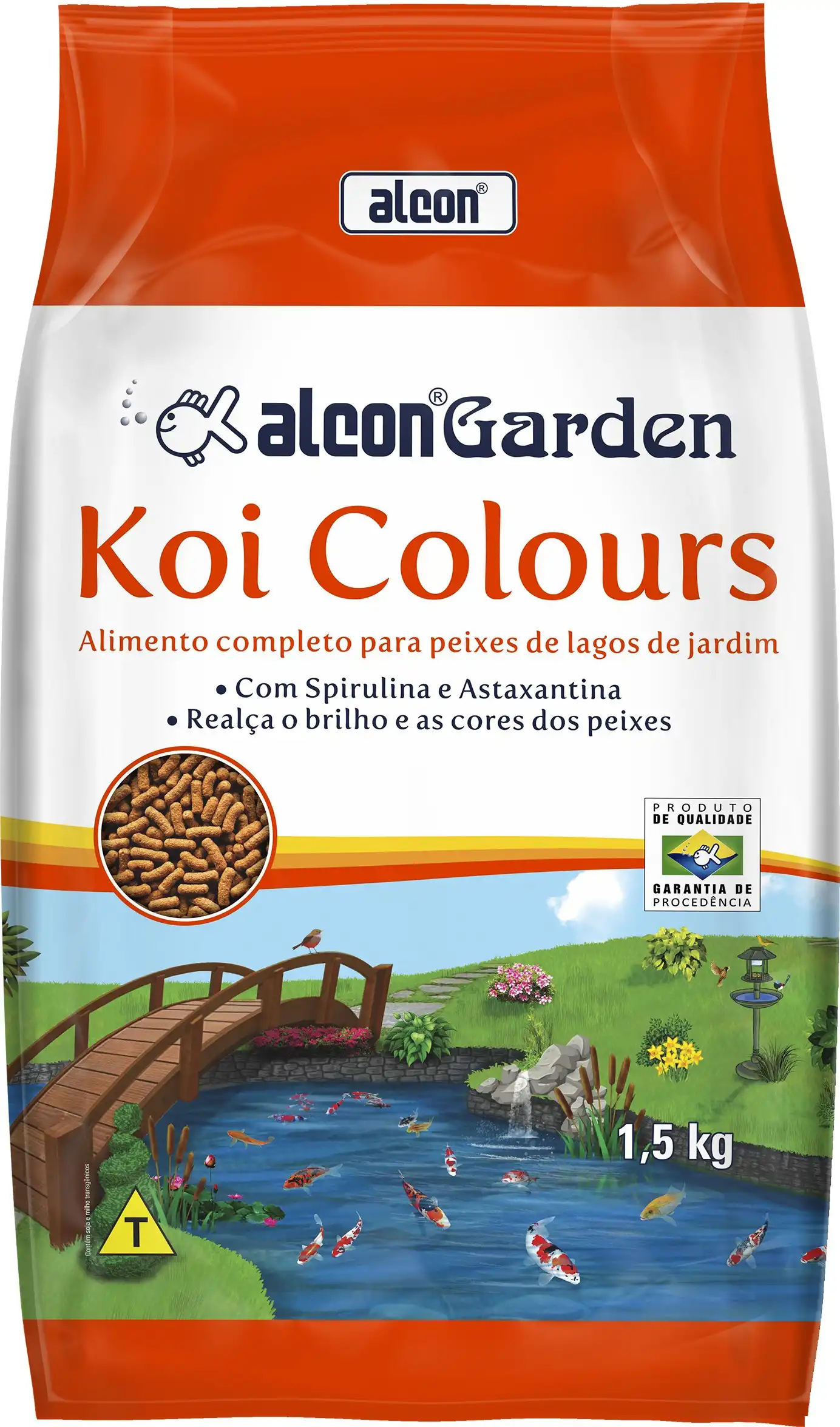 RAÇÃO - ALCON GARDEN KOI COLOURS 1,5 KG