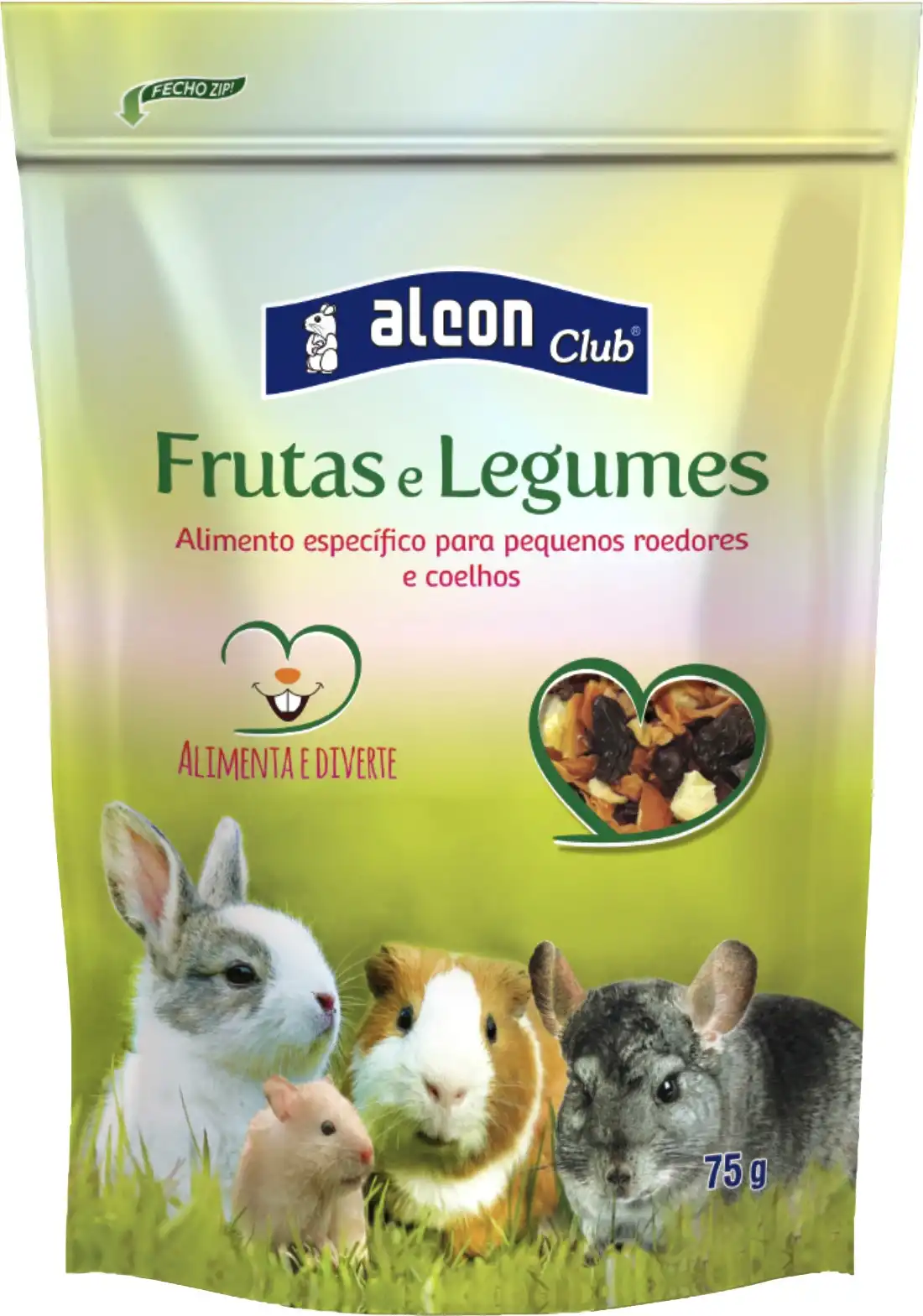 RAÇÃO - ALCON CLUB FRUTAS E LEGUMES 75 G 