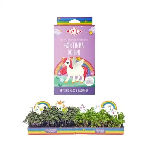 KIT DE CULTIVO MICROVERDES UNI DE REPOLHO ROXO E RABANETE