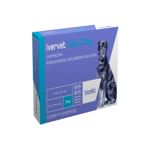 IVERVET 12MG CAES ATE 60 KG 4 COMP. (IVERMECTINA)