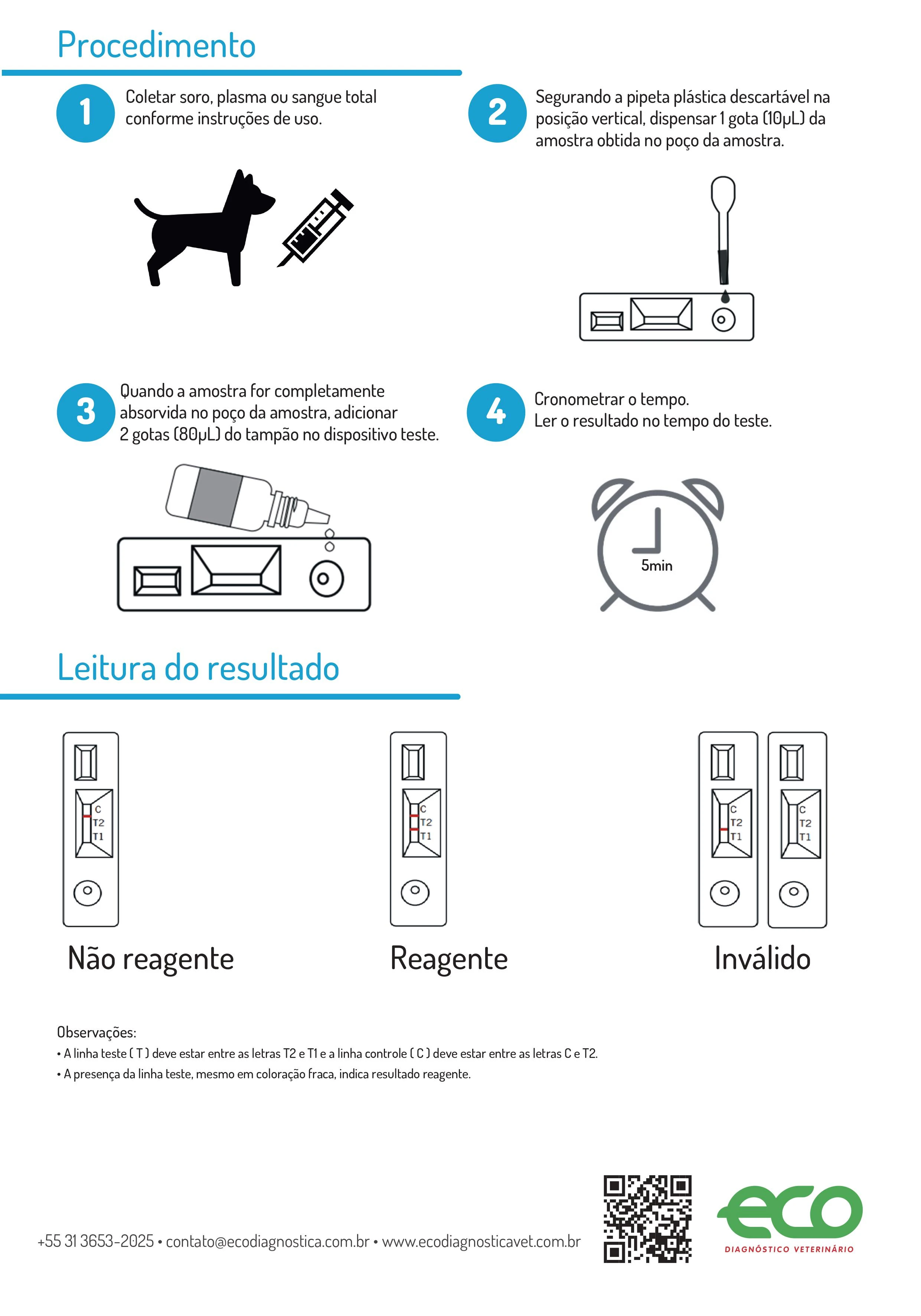 TESTE DIROFILARIOSE AG ECO VET KIT C/ 10 (CAES)