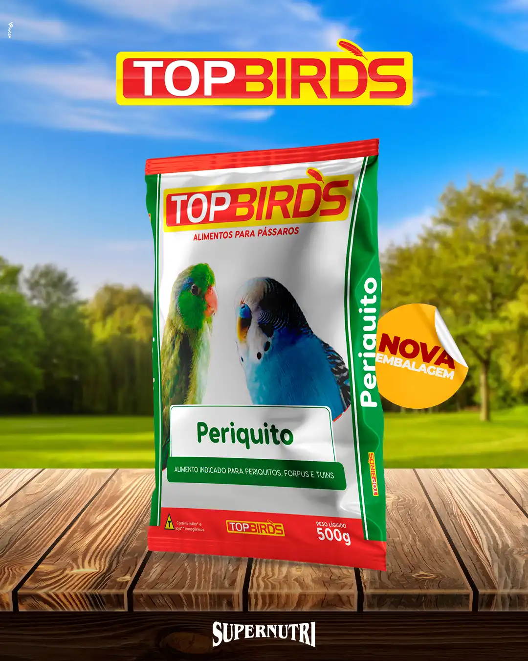 MISTURA PERIQUITO TOP BIRDS PREMIUM 500 GR