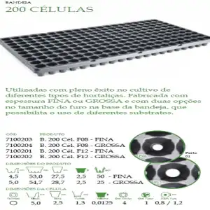 BANDEJA PLASTICA 200 CEL. PRETA