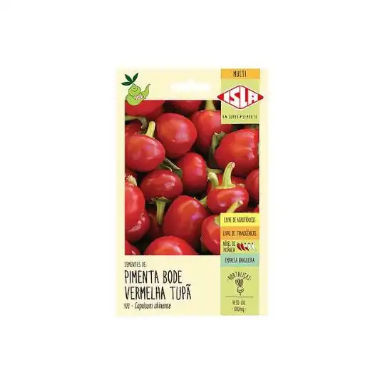 PIMENTA TUPA BODE VERMELHA MT 20 ENV DE 0,8 GR