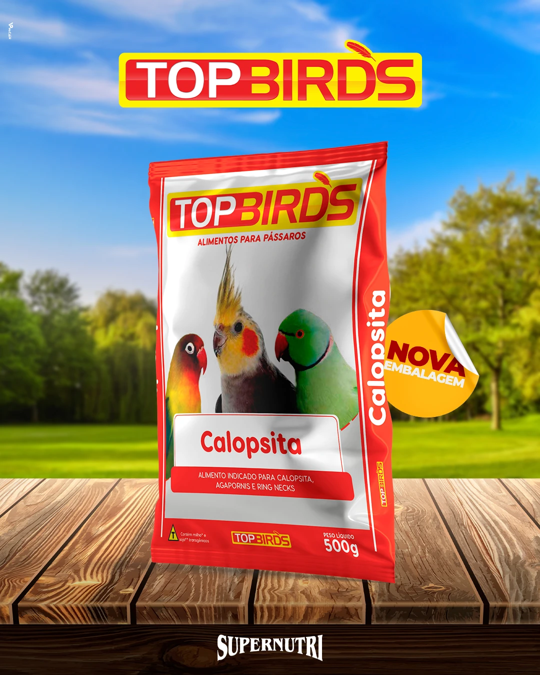 MISTURA CALOPSITA TOP BIRDS PREMIUM 500 GR
