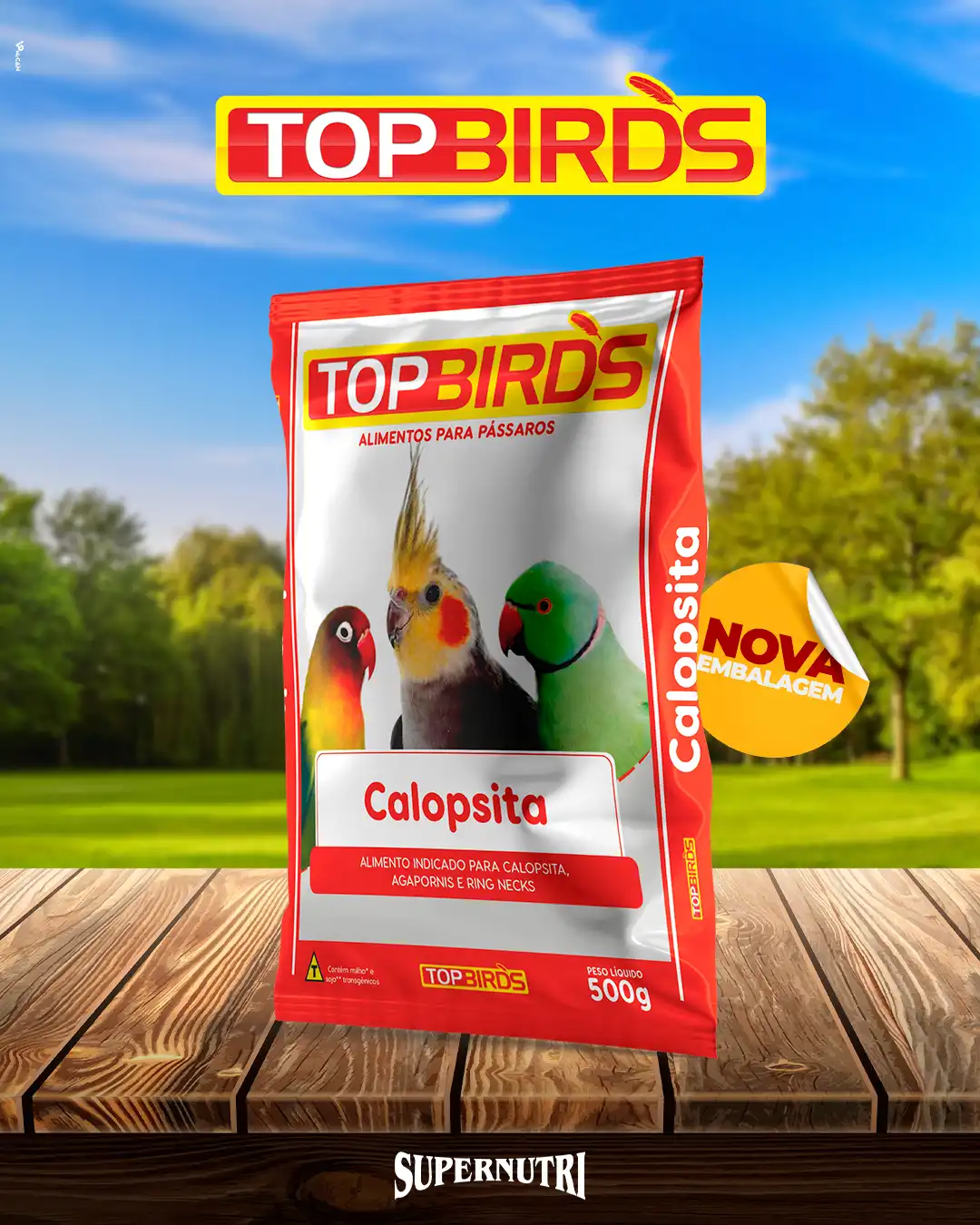 MISTURA CALOPSITA TOP BIRDS PREMIUM 500 GR