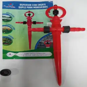 ASPERSOR PARA HORTA ENGATE DUPLO P/ MANGUEIRA