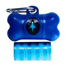 KIT CATA CACA C/ 02 ROLOS E PORTA SACO AZUL