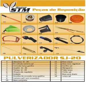 LANCA PULV. COMPLETA FIBRA SJ-20P/ SJ-16