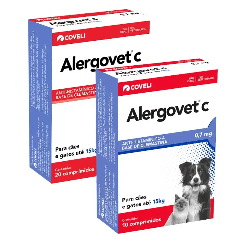 ALERGOVET C 0,7 MG C/ 10 COMPRIMIDOS (CLEMASTINA)