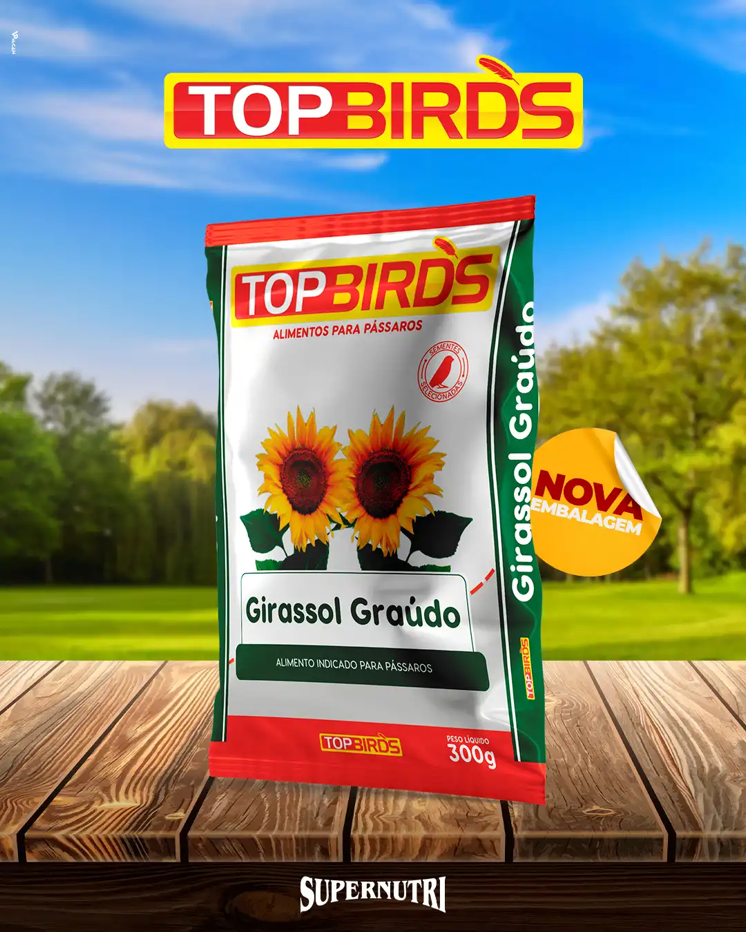 GIRASSOL MIUDO RAÇAO TOP BIRDS 400 GR