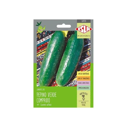 PEPINO SALADA VERDE COMPRIDO SP 10 UN 10 GR