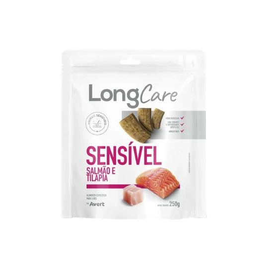 LONGCARE SALM E TILAP 250G PETISCO NATURAL FUNCIONAL