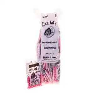 RATICIDA FREE RAT PELETIZADO ROSA 1 KG (40X25GR)