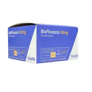 BIOFLOXACIN 50 MG DISPLAY 20X10 COMP (ENROFLOXACINA)